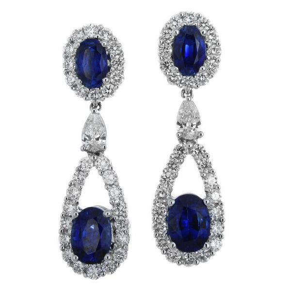 6F0496AWERDS003 18KT Blue Sapphire Earring