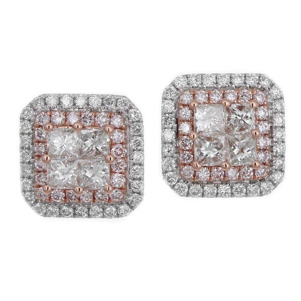 6F050112AQERPD 18KT Pink Diamond Earring