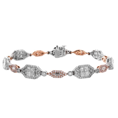 6F050113AQLBPD 18KT Pink Diamond Bracelet