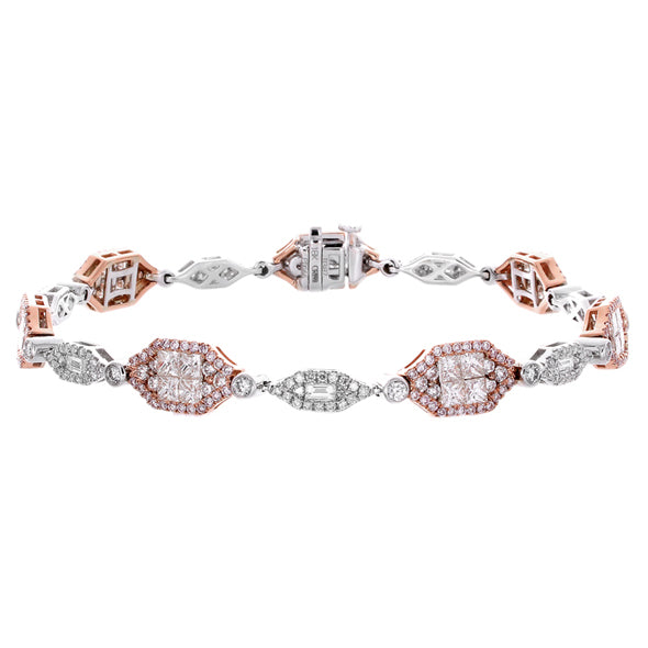 6F050113AQLBPD2 18KT Pink Diamond Bracelet