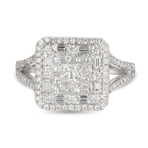 6F050557AWLRD0 18KT White Diamond Ring