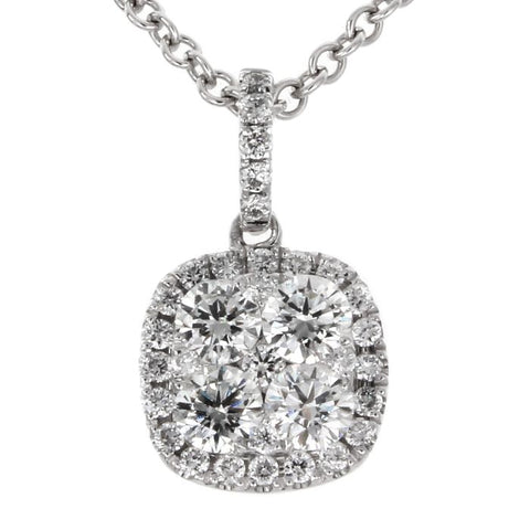 6F050602AWPDD0 18KT White Diamond Pendant