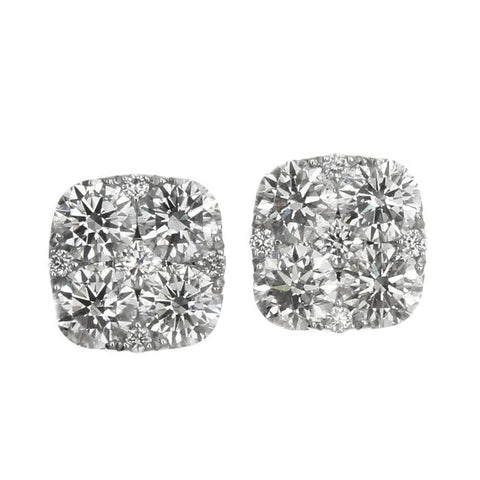 6F050606AWERD0 18KT White Diamond Earring