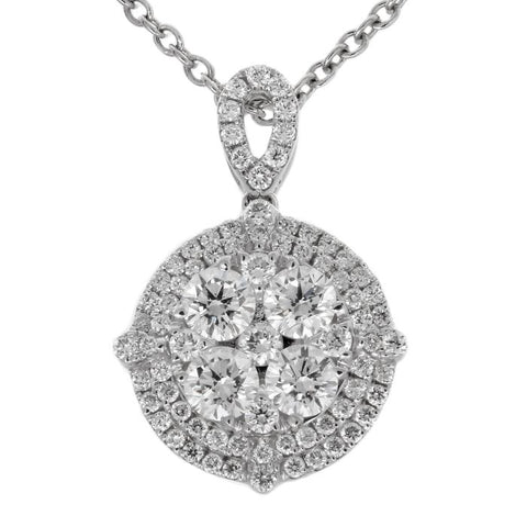 6F050625AWPDD0 18KT White Diamond Pendant