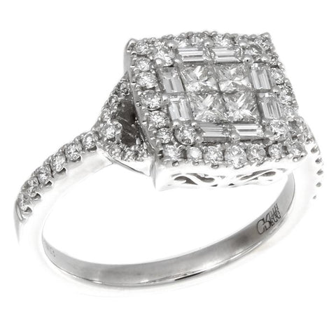 6F050631AWLRD0 18KT White Diamond Ring