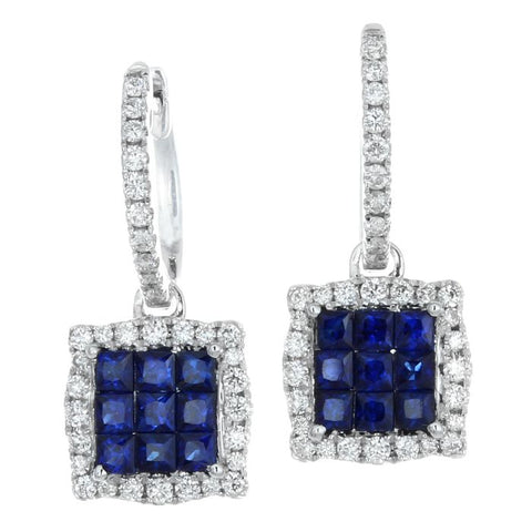 6F050637AWERDS 18KT Blue Sapphire Earring