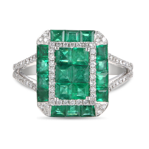 6F052084AWLRDE 18KT Emerald Ring
