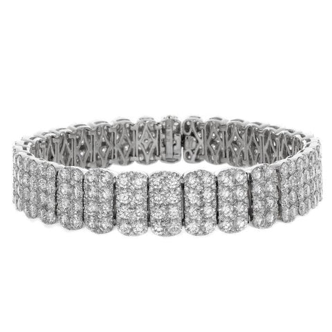 6F052087AWLBD0 18KT White Diamond Bracelet