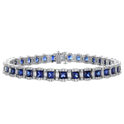 6F052133AWLBDS 18KT Blue Sapphire Bracelet