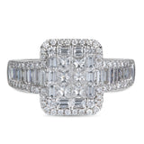6F052923AQLRD0 18KT White Diamond Ring