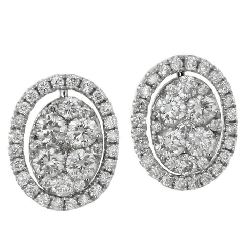 6F055076AWERD0 18KT White Diamond Earring