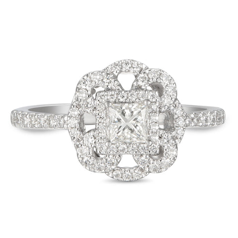 6F056011AWLRD0 18KT White Diamond Ring