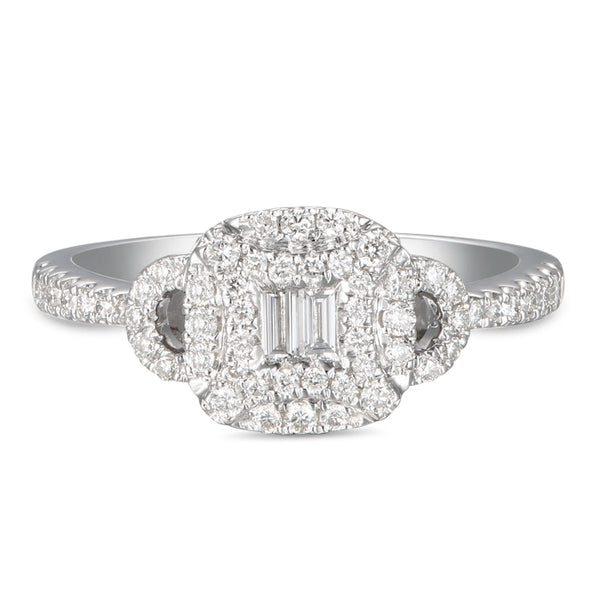 6F056017AWLRD0 18KT White Diamond Ring