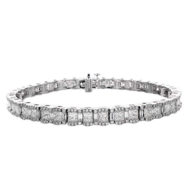 6F056026AWLBD0 18KT White Diamond Bracelet