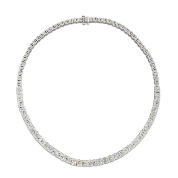6F056052AWCHD0 18KT White Diamond Necklace