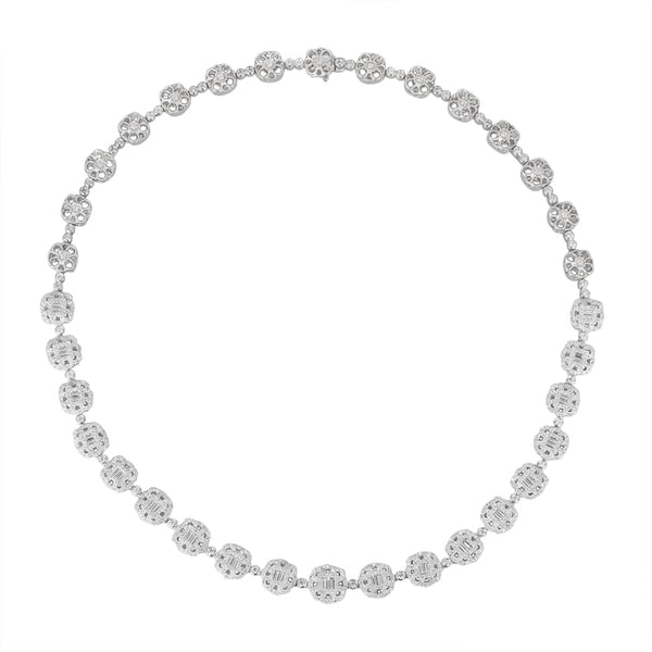 6F056104AWCHD0 18KT White Diamond Necklace