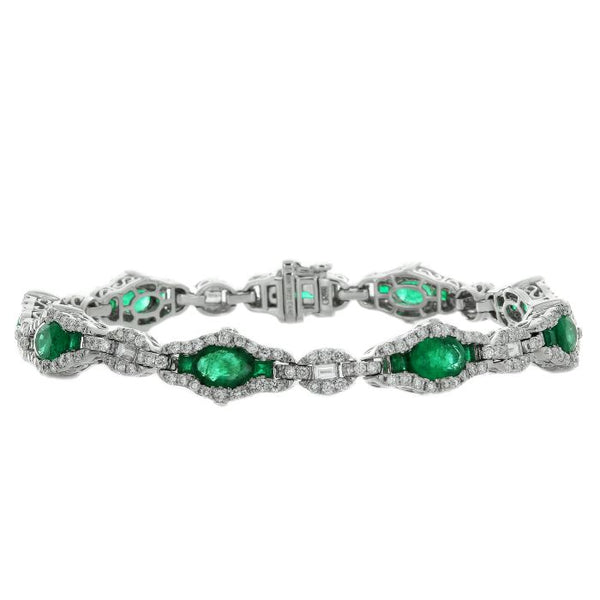 6F056520AWLBDE 18KT Emerald Bracelet