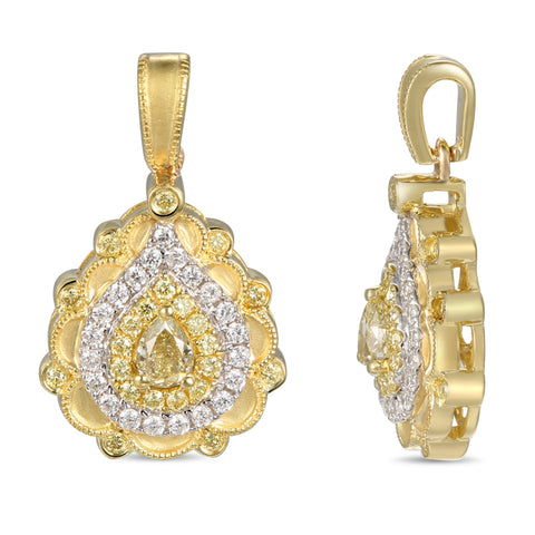 6F056924AUPDYD 18KT Yellow Diamond Pendant