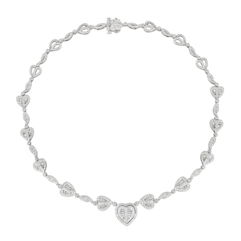 6F059211AWCHD0 18KT White Diamond Necklace