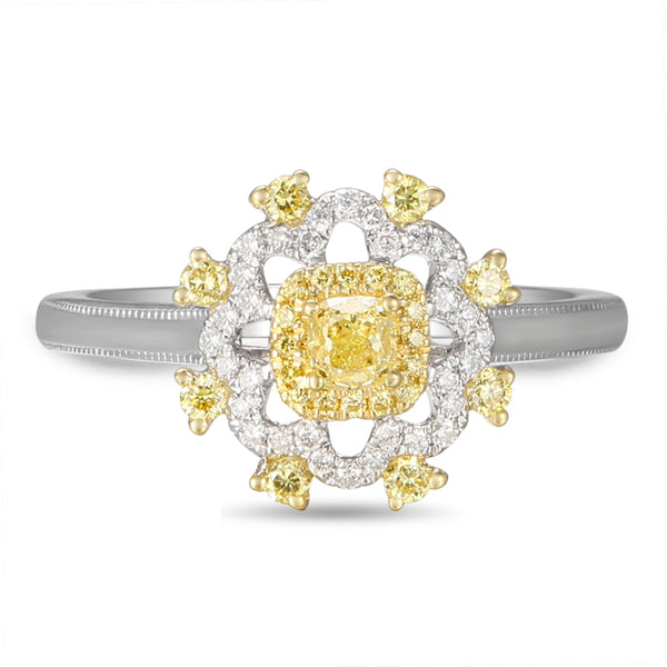 6F059212AULRYD 18KT Yellow Diamond Ring