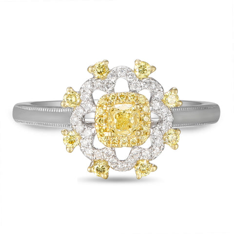 6F059212AULRYD 18KT Yellow Diamond Ring