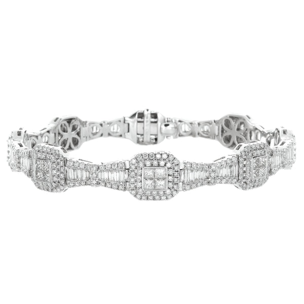 6F059290AWLBD0 18KT White Diamond Bracelet