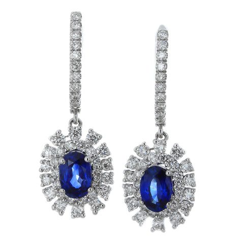 6F060501AWERDS 18KT Blue Sapphire Earring