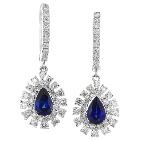 6F060587AWERDS 18KT Blue Sapphire Earring