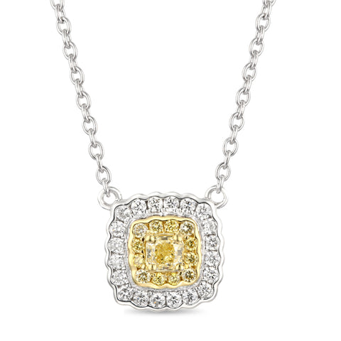 6F060608AUPDYD 18KT Yellow Diamond Pendant