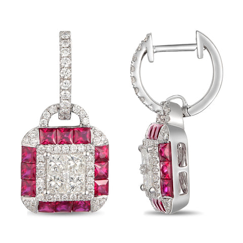6F061560AWERDR 18KT Ruby Earring