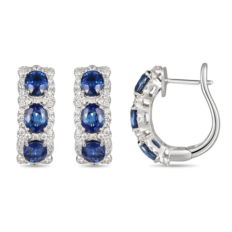 6F061895AWERDS 18KT Blue Sapphire Earring