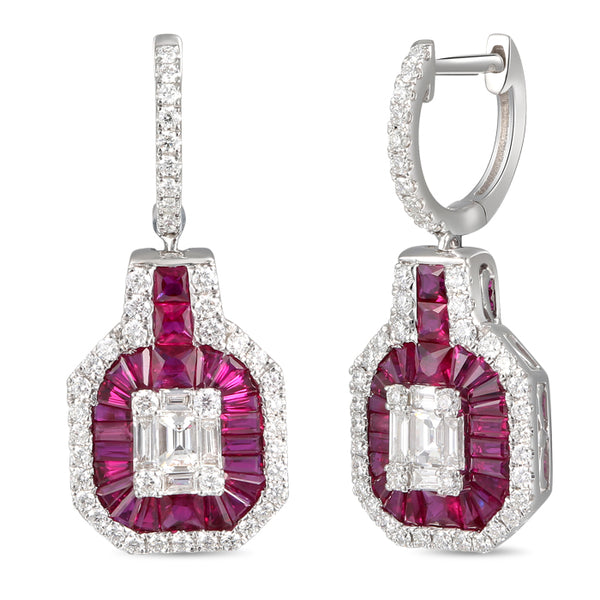 6F062002AWERDR 18KT Ruby Earring