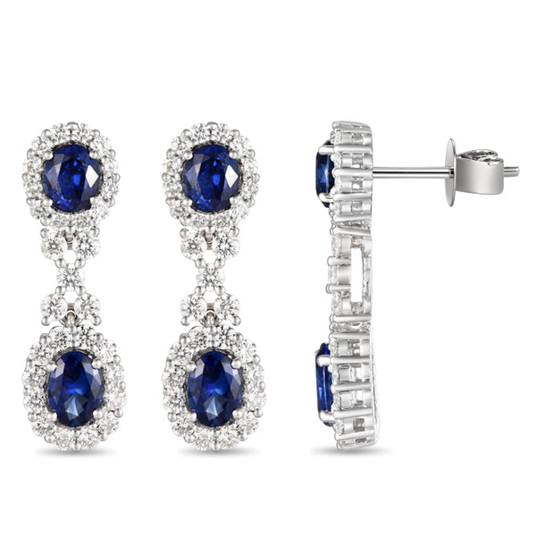 6F065172AWERDS 18KT Blue Sapphire Earring