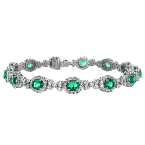 6F065174AWLBDE 18KT Emerald Bracelet