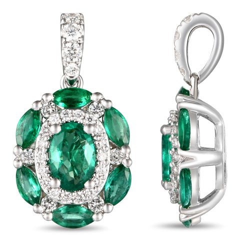 6F065289AWPDDE 18KT Emerald Pendant