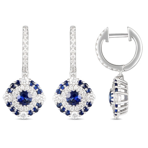 6F065355AWERDS 18KT Blue Sapphire Earring