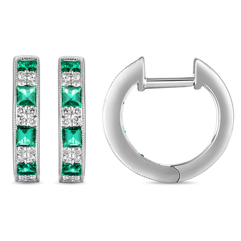 6F065363AWERDE 18KT Emerald Earring