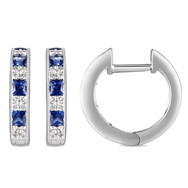 6F065363AWERDS 18KT Blue Sapphire Earring
