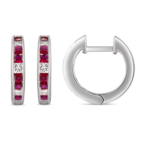 6F065364AWERDR 18KT Ruby Earring