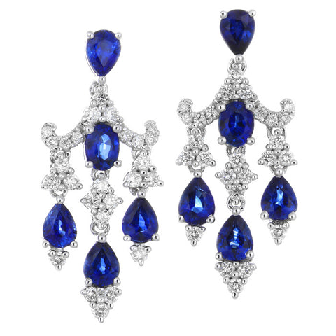 6F065481AWERDS 18KT Blue Sapphire Earring