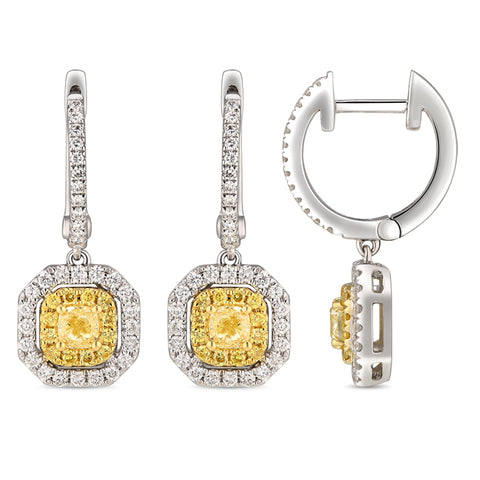 6F067116AUERYD 18KT Yellow Diamond Earring