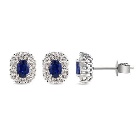 6F067875AWERDS 18KT Blue Sapphire Earring