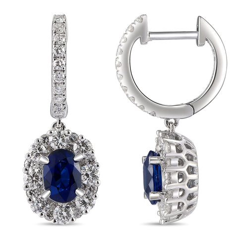 6F067877AWERDS 18KT Blue Sapphire Earring