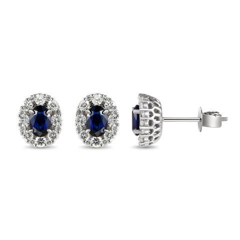 6F067878AWERDS 18KT Blue Sapphire Earring