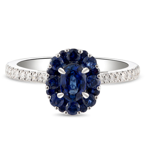 6F067884AWLRBDS 18KT Blue Sapphire Ring