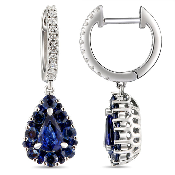 6F067885AWERDS 18KT Blue Sapphire Earring