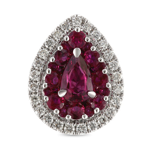 6F067889AWERDR 18KT Ruby Earring