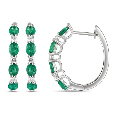 6F067892AWERDE 18KT Emerald Earring