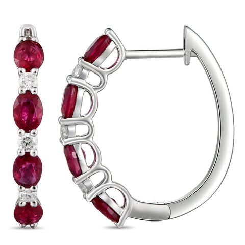 6F067892AWERDR 18KT Ruby Earring