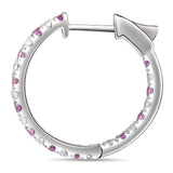 6F067982AWERDPS 18KT Pink Sapphire Earring